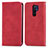 Custodia Portafoglio In Pelle Cover con Supporto S04D per Xiaomi Poco M2 Rosso