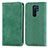 Custodia Portafoglio In Pelle Cover con Supporto S04D per Xiaomi Poco M2 Verde