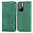 Custodia Portafoglio In Pelle Cover con Supporto S04D per Xiaomi Poco M4 Pro 5G Verde