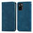 Custodia Portafoglio In Pelle Cover con Supporto S04D per Xiaomi Poco M5S Blu