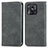 Custodia Portafoglio In Pelle Cover con Supporto S04D per Xiaomi Redmi 10C 4G Grigio