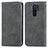 Custodia Portafoglio In Pelle Cover con Supporto S04D per Xiaomi Redmi 9 Grigio