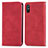 Custodia Portafoglio In Pelle Cover con Supporto S04D per Xiaomi Redmi 9A Rosso