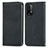 Custodia Portafoglio In Pelle Cover con Supporto S04D per Xiaomi Redmi 9T 4G Nero