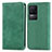 Custodia Portafoglio In Pelle Cover con Supporto S04D per Xiaomi Redmi K50 5G Verde