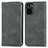 Custodia Portafoglio In Pelle Cover con Supporto S04D per Xiaomi Redmi Note 10 4G Grigio