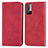Custodia Portafoglio In Pelle Cover con Supporto S04D per Xiaomi Redmi Note 10 5G Rosso
