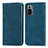 Custodia Portafoglio In Pelle Cover con Supporto S04D per Xiaomi Redmi Note 10 Pro 4G Blu
