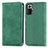 Custodia Portafoglio In Pelle Cover con Supporto S04D per Xiaomi Redmi Note 10 Pro 4G Verde