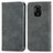 Custodia Portafoglio In Pelle Cover con Supporto S04D per Xiaomi Redmi Note 9 Pro Grigio