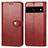 Custodia Portafoglio In Pelle Cover con Supporto S05D per Google Pixel 7 Pro 5G Rosso