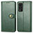 Custodia Portafoglio In Pelle Cover con Supporto S05D per Huawei Honor V40 5G Verde