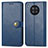 Custodia Portafoglio In Pelle Cover con Supporto S05D per Huawei Nova 8i Blu