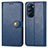Custodia Portafoglio In Pelle Cover con Supporto S05D per Motorola Moto Edge X30 5G Blu