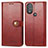 Custodia Portafoglio In Pelle Cover con Supporto S05D per Motorola Moto G Play (2023) Rosso