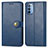 Custodia Portafoglio In Pelle Cover con Supporto S05D per Motorola Moto G41 Blu