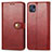 Custodia Portafoglio In Pelle Cover con Supporto S05D per Motorola Moto G50 5G Rosso