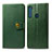 Custodia Portafoglio In Pelle Cover con Supporto S05D per Motorola Moto One Fusion Plus Verde