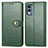 Custodia Portafoglio In Pelle Cover con Supporto S05D per Nokia X30 5G Verde