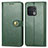 Custodia Portafoglio In Pelle Cover con Supporto S05D per OnePlus 10 Pro 5G Verde