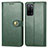 Custodia Portafoglio In Pelle Cover con Supporto S05D per Oppo A53s 5G Verde