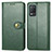 Custodia Portafoglio In Pelle Cover con Supporto S05D per Realme 8 5G Verde