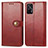 Custodia Portafoglio In Pelle Cover con Supporto S05D per Realme GT 5G Rosso