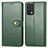 Custodia Portafoglio In Pelle Cover con Supporto S05D per Realme GT Master 5G Verde