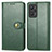 Custodia Portafoglio In Pelle Cover con Supporto S05D per Realme GT Neo 3T 5G Verde