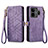 Custodia Portafoglio In Pelle Cover con Supporto S05D per Realme GT Neo6 5G Viola