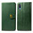 Custodia Portafoglio In Pelle Cover con Supporto S05D per Samsung Galaxy A02 Verde