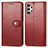 Custodia Portafoglio In Pelle Cover con Supporto S05D per Samsung Galaxy A13 4G Rosso