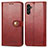 Custodia Portafoglio In Pelle Cover con Supporto S05D per Samsung Galaxy A13 5G Rosso