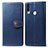 Custodia Portafoglio In Pelle Cover con Supporto S05D per Samsung Galaxy A20s Blu