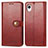 Custodia Portafoglio In Pelle Cover con Supporto S05D per Samsung Galaxy A22 5G SC-56B Rosso