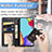 Custodia Portafoglio In Pelle Cover con Supporto S05D per Samsung Galaxy A72 4G