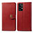 Custodia Portafoglio In Pelle Cover con Supporto S05D per Samsung Galaxy A72 4G Rosso