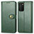 Custodia Portafoglio In Pelle Cover con Supporto S05D per Samsung Galaxy F02S SM-E025F Verde