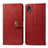 Custodia Portafoglio In Pelle Cover con Supporto S05D per Samsung Galaxy M01 Core Rosso