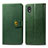 Custodia Portafoglio In Pelle Cover con Supporto S05D per Samsung Galaxy M01 Core Verde