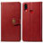 Custodia Portafoglio In Pelle Cover con Supporto S05D per Samsung Galaxy M01s Rosso