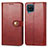 Custodia Portafoglio In Pelle Cover con Supporto S05D per Samsung Galaxy M12 Rosso