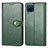Custodia Portafoglio In Pelle Cover con Supporto S05D per Samsung Galaxy M12 Verde
