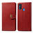 Custodia Portafoglio In Pelle Cover con Supporto S05D per Samsung Galaxy M21 Rosso