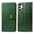 Custodia Portafoglio In Pelle Cover con Supporto S05D per Samsung Galaxy M32 5G Verde