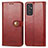 Custodia Portafoglio In Pelle Cover con Supporto S05D per Samsung Galaxy M34 5G Rosso