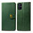 Custodia Portafoglio In Pelle Cover con Supporto S05D per Samsung Galaxy M51 Verde