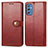 Custodia Portafoglio In Pelle Cover con Supporto S05D per Samsung Galaxy M52 5G Rosso