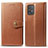 Custodia Portafoglio In Pelle Cover con Supporto S05D per Samsung Galaxy M80S Marrone