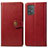 Custodia Portafoglio In Pelle Cover con Supporto S05D per Samsung Galaxy M80S Rosso